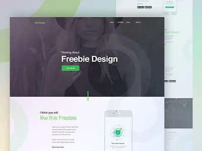 App landing Page design for Free 😍 app landing page creative dribbble best shot freebie illustration landing page template web freebie