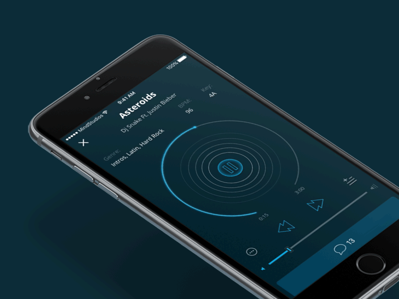 Music Vibes Player animation app dj ios mp3 music music player ui ux