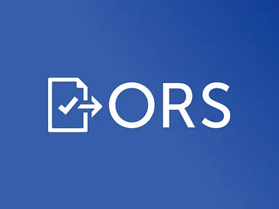 Online Reporting System blue document logo