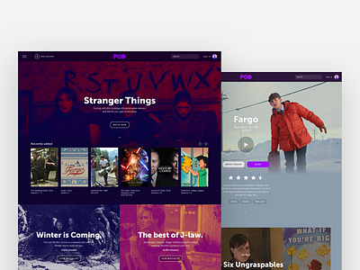 Play On Demand brand digital design film movies tv ui ux web design