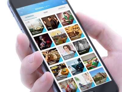 Regional Portal Categories Listing app categoreis design iphone menu regional portal ui