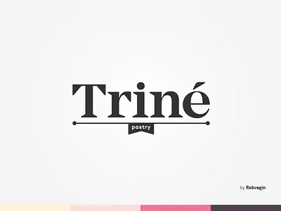 "Triné" bakery black golden logo pastry ratio serif symbol tasty