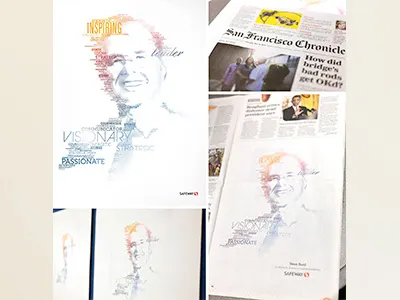 Steve Burd Typographic Portrait graphic design illustration portrait print safeway type typographic portrait typography