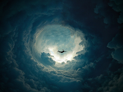 Circular Experiment #1 1 circular experiment clouds photoshop