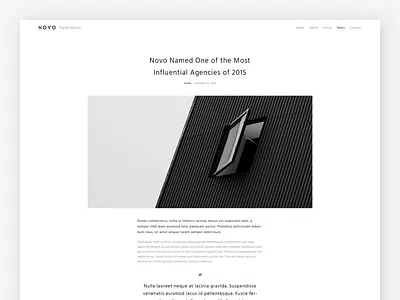 Novo: News, Post blog design minimal news novo post ui ux veaceslav burian website