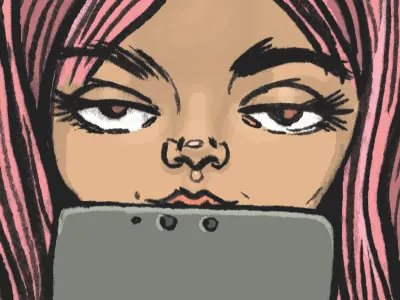 Gamer Girl 90s gamer illustration