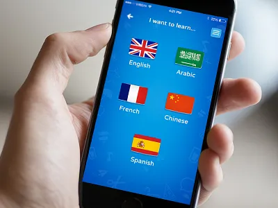 Language Learning Selection app design econceptions iphone learning me2ahmedhassan ui uiuxahmed