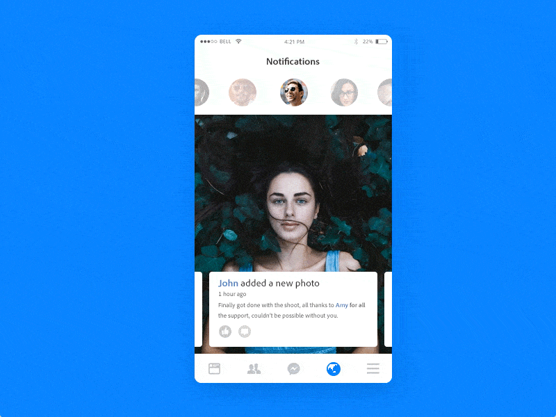 Facebook Notifications app contact facebook keyboard like message post redesign settings ui