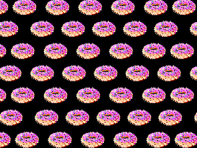 Dr Don donut pattern pixelart