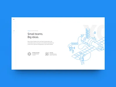 Small teams. Big ideas. app card clean dashboard landing page layout product responsive ui ux web website
