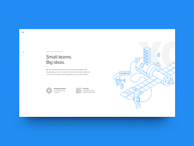 Small teams. Big ideas. app card clean dashboard landing page layout product responsive ui ux web website