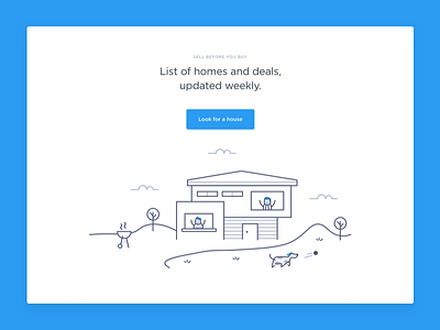 Homelists Illustration blue flat illustration interface landing page ul ux