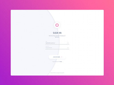Sign In Screen for Web Application account app crm dashboard design login material sign in ui ux user interface web apps zajno