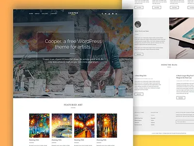 Cooper Theme WIP artist theme wordpress