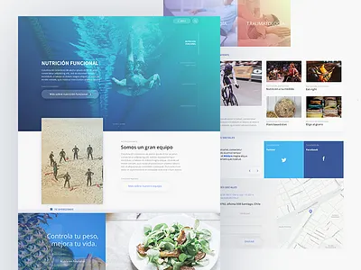 Nutrition Center Home page center clean home nutrition page ui web