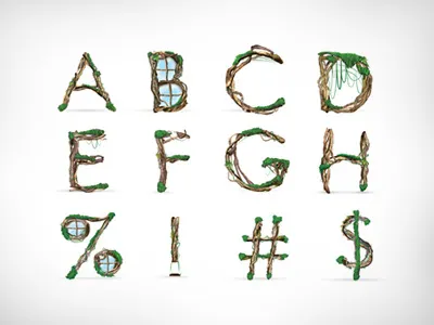 Organik Typeface alphabet custom font design font photo manipulation type typeface typography