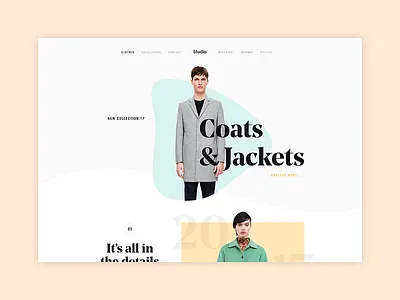 Fashion page app fashion image interface minimal product shop web