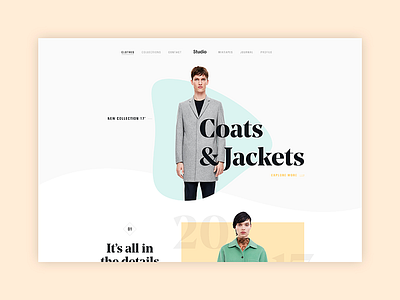 Fashion page app fashion image interface minimal product shop web