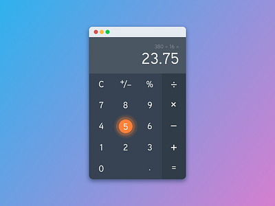 Daily UI #4 – Calculator app calculator daily ui dark desktop