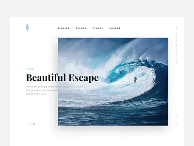 Surfing Free Theme PSD concept ecommerce font free freebie hero landing mockup promo psd template ui