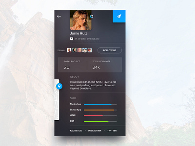 Random Exploration - Profile Page about app ios iphone profil page profile skill ui user