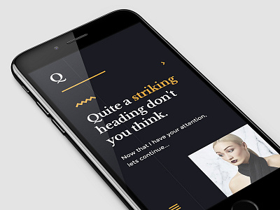 Mobile Landing Page clean dark landing minimal mobile responsive