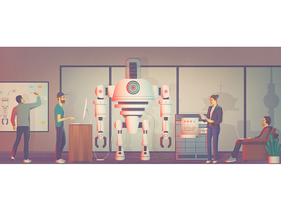 Team Illustration Full future icon iconography icons illustration robot team