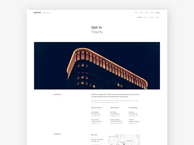 Novo: Contact agency clean contact design form map minimal novo ui ux veaceslav burian website