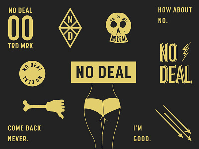 No Deal 00 arrows bones branding logos marks no deal skulls trade mark