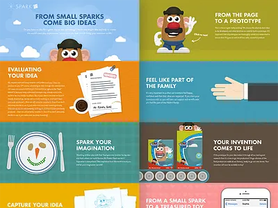 Spark Hasbro ui ux website
