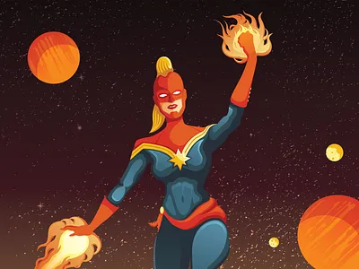 Captain Marvel comics heroine space superhero