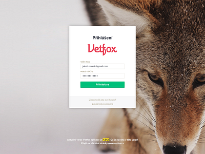 Vetfox Login Screen form fox login photo unsplash vetfox