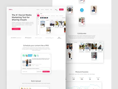 Viraltag : Home clean design landing landing page product social media ui ux