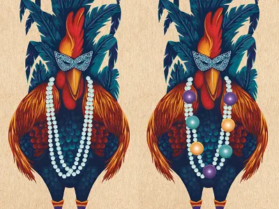 Pick-a-Chick (Small or Large Beads?) beads cajun carnival chicken courir fat tuesday feathers festival lafayette louisiana mardi gras mask