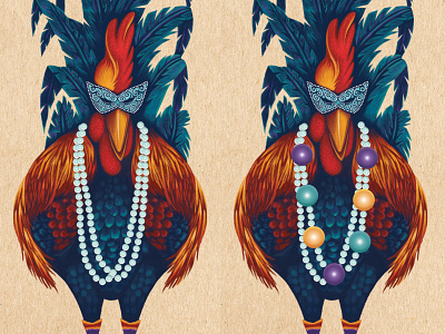 Pick-a-Chick (Small or Large Beads?) beads cajun carnival chicken courir fat tuesday feathers festival lafayette louisiana mardi gras mask