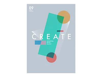 Poster2 09ui app circular cube design geometry gray green poster triangle ui ux