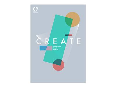 Poster2 09ui app circular cube design geometry gray green poster triangle ui ux