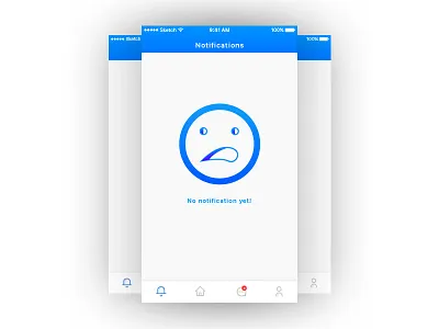 No notification yet :( app illustration ios notification screen sketch