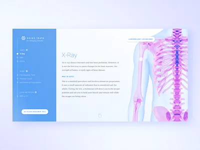 7 Tests site screens medical medicine ui ux