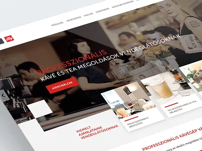 EspressoShop website coffee landing parallax red ui webdesign website