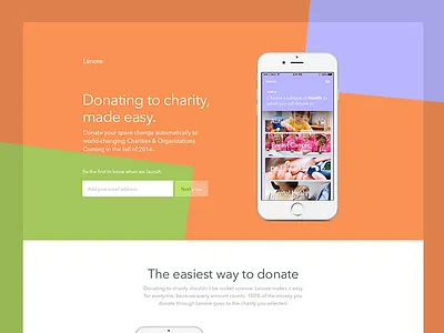 Charity Landing app charity coming donation email ios kalman landing magyari soon