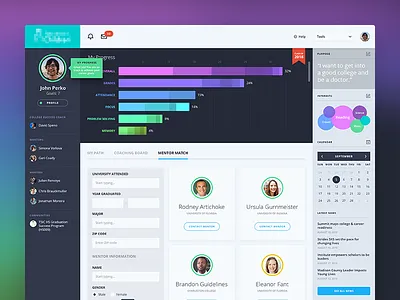 TSIC App analytics app application clean costarica flat graph layout navigation ui user interface web design website