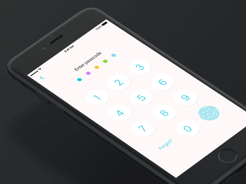 Passcode Screen Animation for Streaming-TV App animation app freebie interaction login passcode principle sketch tv ui uiux ux