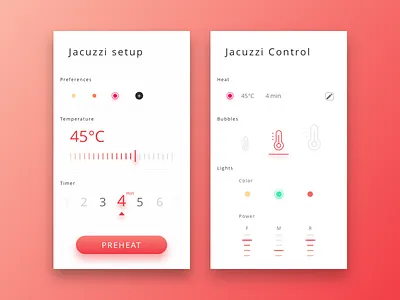 Smart home - Jacuzzi app application controls home ios iot mobile smart ui