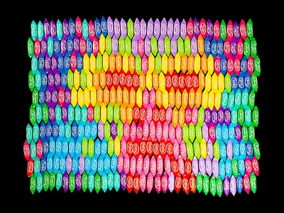 Impressionistic ape portrait 2016 ape candy mosaic red october factory