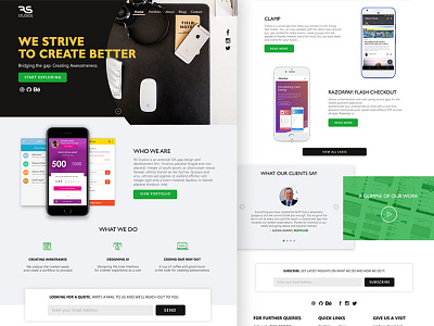 RS Studios: A Design & Development Agency agency android apps design features ios phone redesign studio ui webpage website
