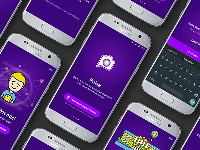 Pulse - Campus Streams android app camera campus streams design hyperlocal location streams phone ui ux
