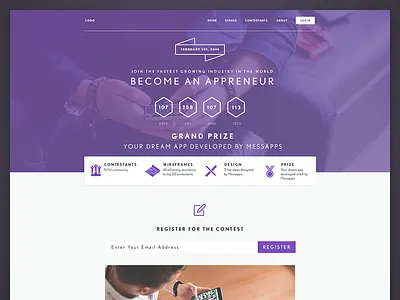 Landing Page landingpage messapps minimal sleek tones two uni