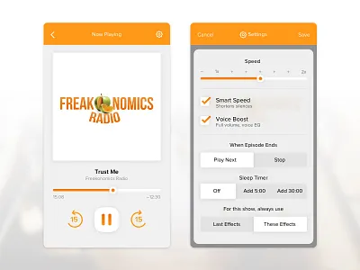 Daily UI #7 – Settings app daily ui ios mobile podcast settings ui