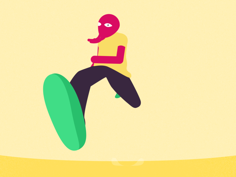 Alien running cycle 2d alien perspective run running